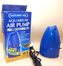 INTERPET AQUARIUM AIR PUMP AIRVOLUTION AV1 FISH TANK OXYGEN ULTRA QUIET NEW