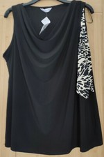 NWT Black Tie Detail Cowl Neck