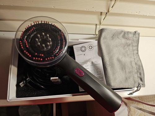 Led red hair growth brush - led,
