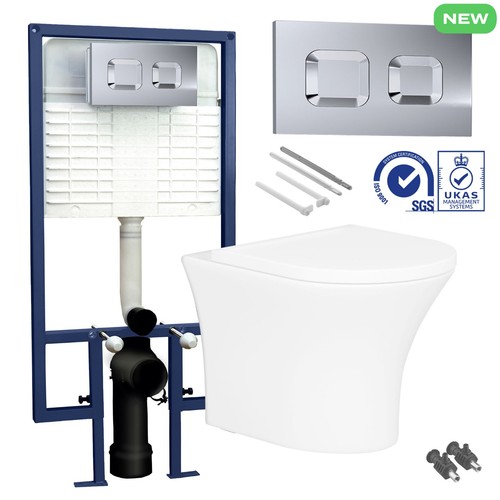 Rimless wall hung toilet - wall,