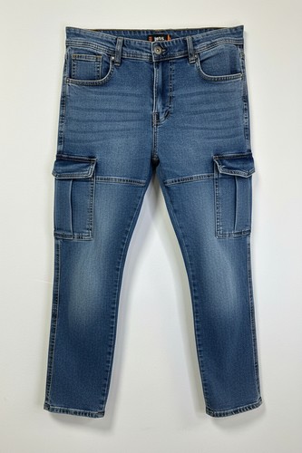 Mens joss cargo denim trousers - joss,