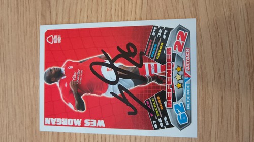Genuine hand signed wes morgan - genuine,