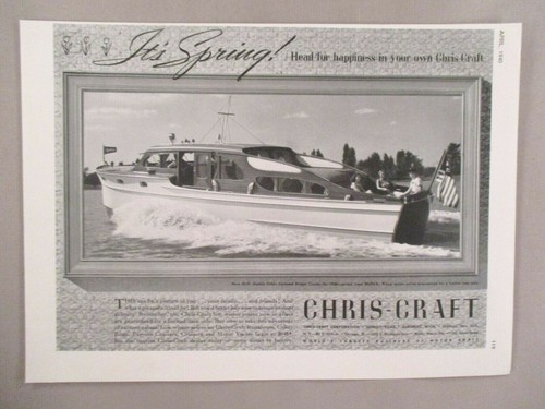 Chris craft boat print - print, ad