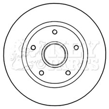 2x Brake Discs Solid For