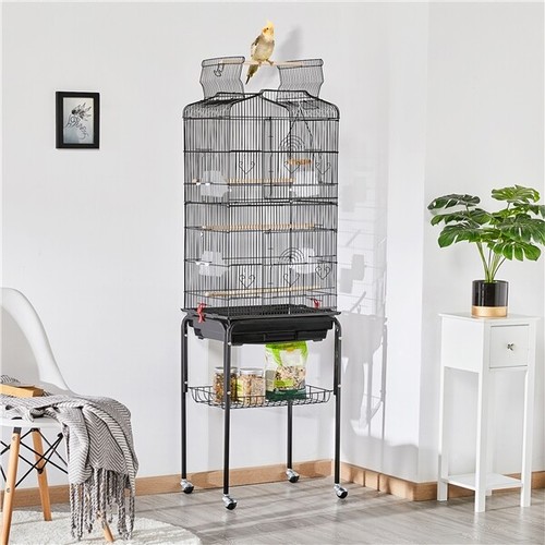 Large bird cage rolling - cage, w/rolling