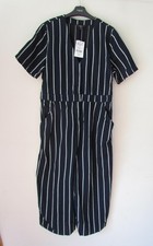 Next  Striped Jumpsuit Size 14 Reg  NEW Womens smart RRP £45 Blue white