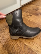 Teva Dark Brown Waterproof Leather Boots UK4 New Without Tags