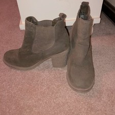 Brown Faux Suede Booties