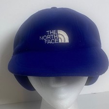 The North Face Gore Windstopper Fleece Cap Hat Blue Ear Flap Winter Medium