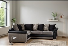 Hilton Double Arm Corner Group Sofa block/grey Modern Stylish