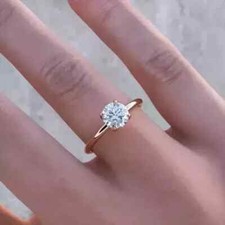Women Solitaire Ring  14k
