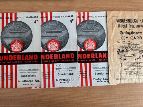 Sunderland programmes 1961 - sunderland,