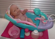 Dolls Baby Bath with Hard Bodied Bereunger Baby Doll + Accessories