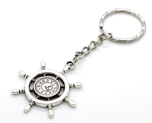 Silver ships steering wheel - silver,