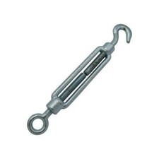 Hook to Eye Turnbuckle Galvanised Open  Body Straining Screws 6mm - 24mm