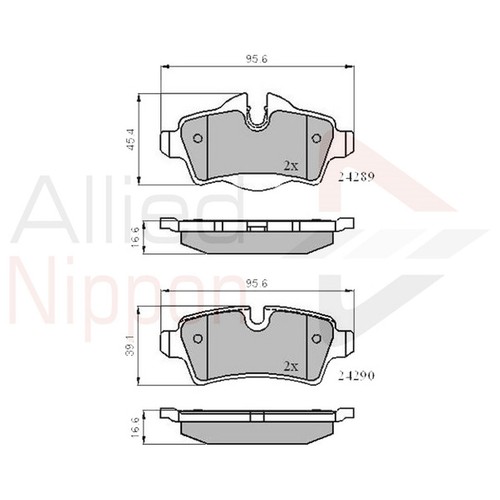 Brake pads set - set, mini