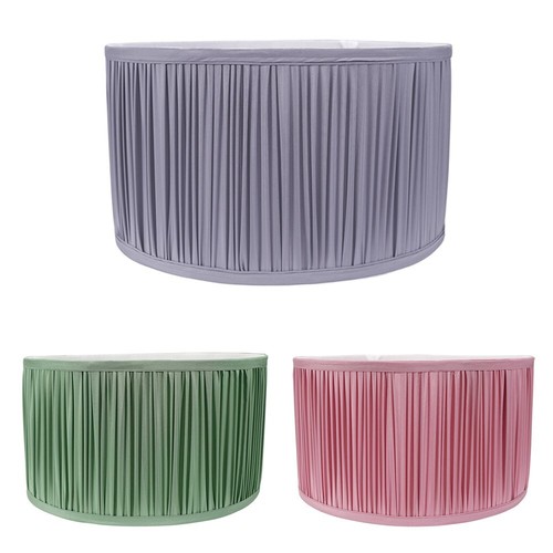 Ruched pleated drum lampshade - ruched,