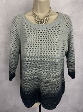 Ladies Jumper Knit Blue Omber