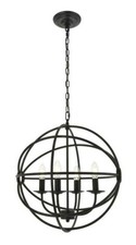 CHANDELIER DARK BROWN GLOBE