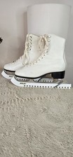Vintage Bauer Women’s White Leather Figure Ice Skates – Size UK 6.5
