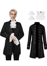 Men's Gothic Steampunk Coat Medieval Vintage Frock Victorian Costume Size large