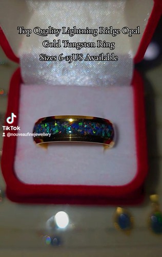 Australian opal inlay ring - australian,