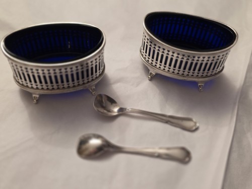 Pair sterling silver - pair, salts