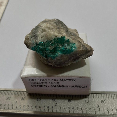 Dioptase matrix from tsumeb - dioptase, on