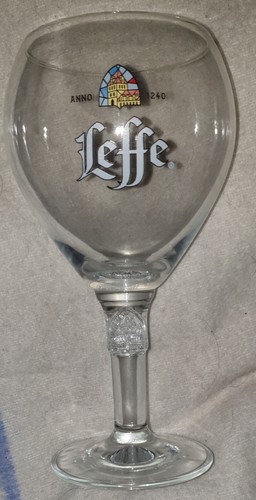 Leffe belgian beer pint glass - belgian,