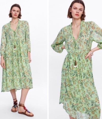 Zara woman green tassels - zara,