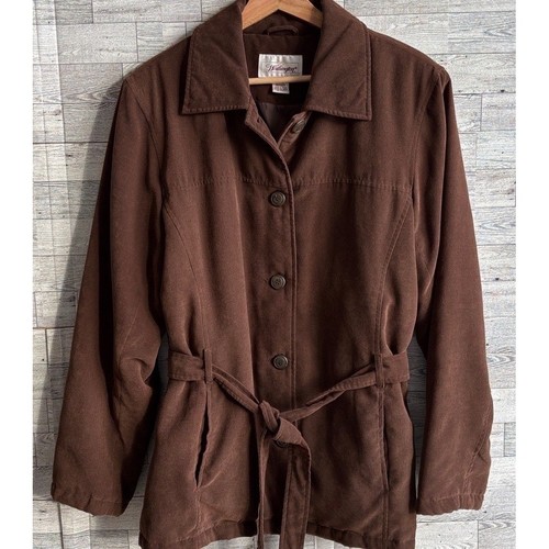 Brown trench coat suede - trench, effect