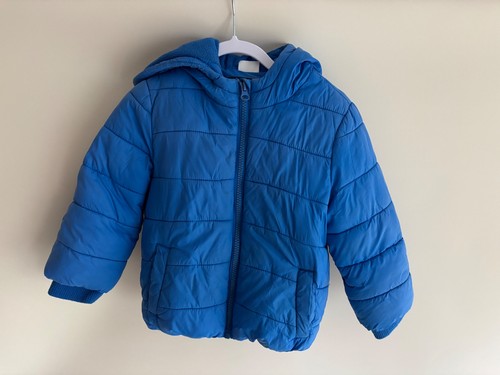 Blue padded coat fleece - padded,
