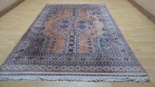 Large Oriental Carpet Rug Hand Made Wool Vintage Living Room 9ft 3" x 6ft 1"