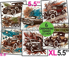 6 XL Card Toppers 5.5" Vintage