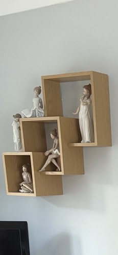 Oak cube storage shelving unit - shelving,