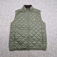 Barbour Gilet Mens Large Green Beacon Vest Quilted Padded Country Outdoors