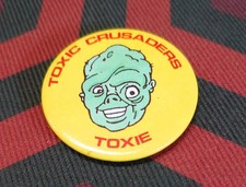 Toxic Avenger Toxic Crusaders Toxie Vintage Badge Promotional 1980's Size 1.5"