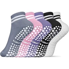 Yoga Socks Ballet Fitness Anti-Slip Cotton Pilates Exercise Grip For Women Girls