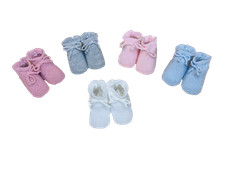 Newborn Baby Boy Girl Pram Crib Knitted Booties Bootees With Laces 0-3 Months