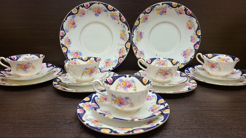 Antique coffee set - floral, with