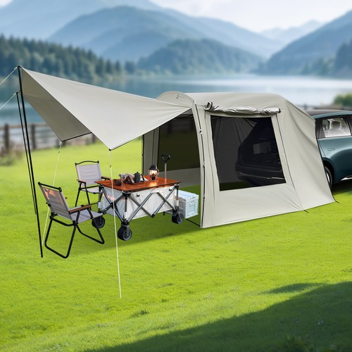 Portable car tent attachment - portable,