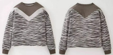 Girls Chevron Grey Zebra