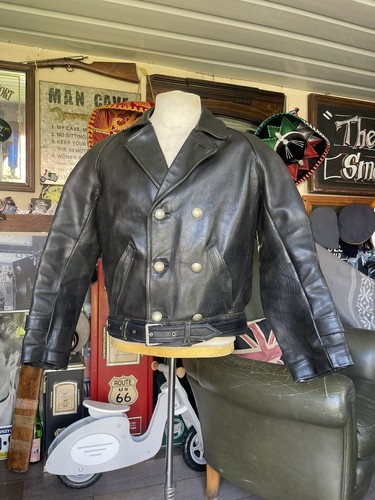 Rare black leather double