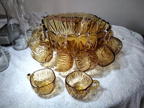 Vintage amber hobnail - vintage,