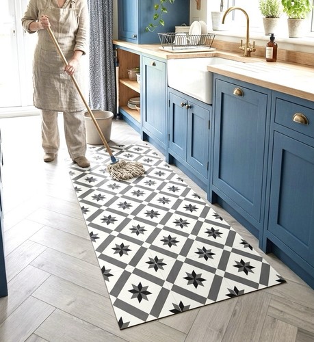 Kitchen runner rug vinyl floor - rug,