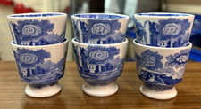 Lovely Vintage Set of Six Spode Copeland Blue Italian Egg Cups Unboxed SU766