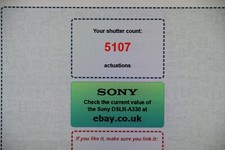 Sony Alpha a330 DSLR Body & DT 18-55 f3.5-5.6 Very Good Condition 5107 shutter