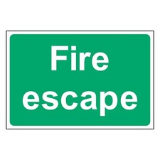 Fire escape sign sticker - or, |