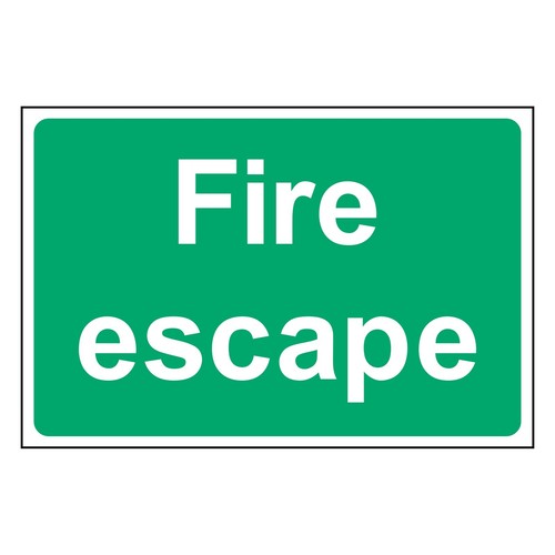 Fire escape sign sticker - escape,