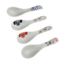 4 Pcs Ceramic Sugar Spoon